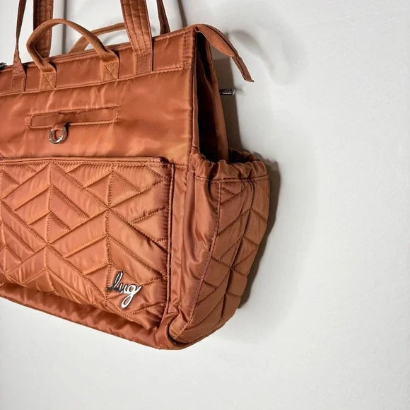 Lug Soprano Tote Bag Copper Brown Travel Work Gym Carryall Organizer Like New - Picture 2 of 8